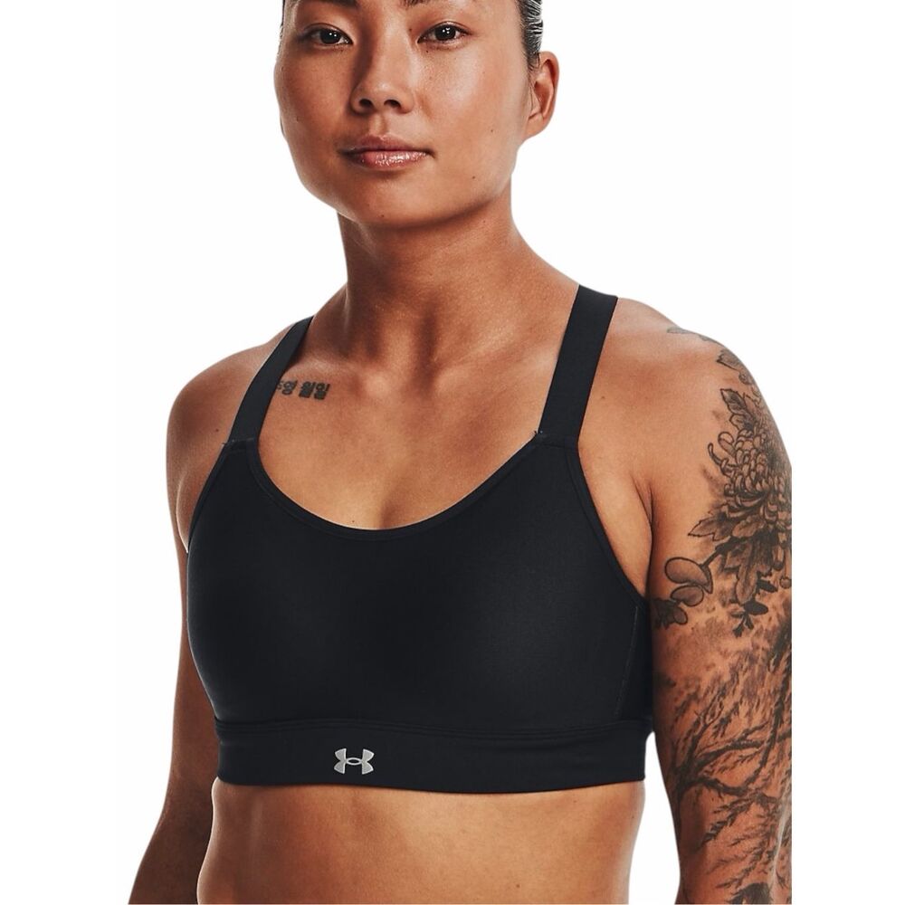 UNDER ARMOUR Continuum High Support Black Molded Sports Bra Size Medium